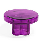 Table basse ronde en verre en forme de fleur, pour 1 à 2 personnes, couleur ambre / verte / violette / turquoise