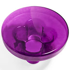Table basse ronde en verre en forme de fleur, pour 1 à 2 personnes, couleur ambre / verte / violette / turquoise