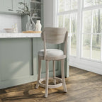 Tabouret de comptoir pivotant noir et gris ardoise - À l'unité