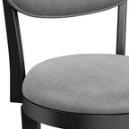 Tabouret de comptoir pivotant noir et gris ardoise - À l'unité