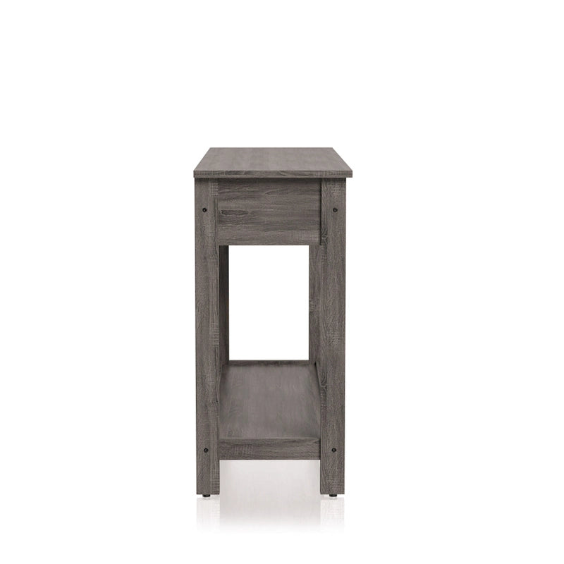 Console rustique grise à 2 tiroirs pour canapé