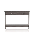 Console rustique grise à 2 tiroirs pour canapé
