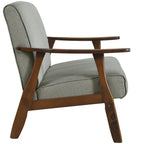 Causeuse en lin moderne du milieu du siècle, 2 places – Gris chaud / Gris foncé / Gris clair / Rouge / Gris anthracite