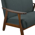 Causeuse en lin moderne du milieu du siècle, 2 places – Gris chaud / Gris foncé / Gris clair / Rouge / Gris anthracite