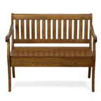 Banc de rangement à lattes 2 places Elm / Noir antique