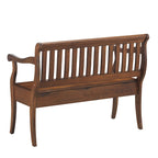 Banc de rangement à lattes 2 places Elm / Noir antique
