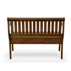 Banc de rangement à lattes 2 places Elm / Noir antique