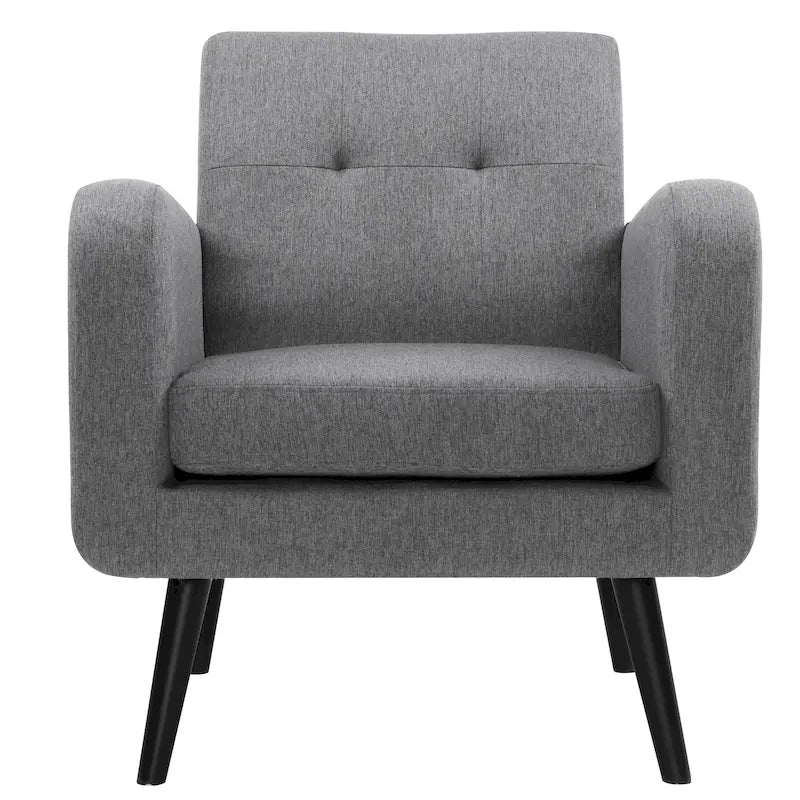 Fauteuil d'appoint capitonné – Beige / Bleu / Gris | Siège unique
