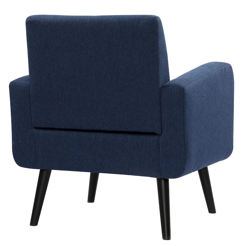 Fauteuil d'appoint capitonné – Beige / Bleu / Gris | Siège unique
