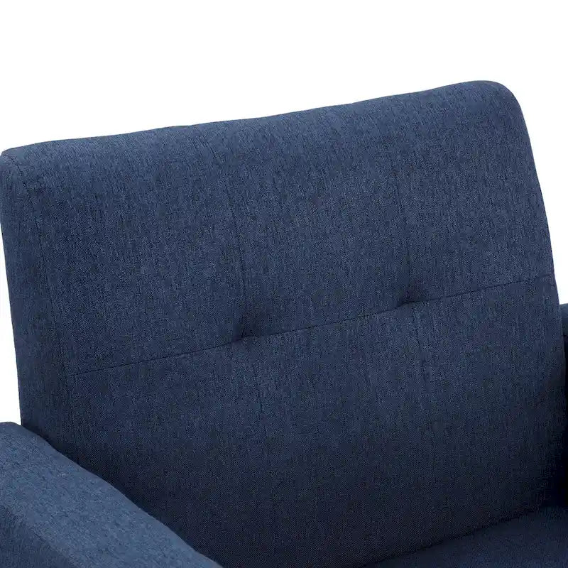 Fauteuil d'appoint capitonné – Beige / Bleu / Gris | Siège unique