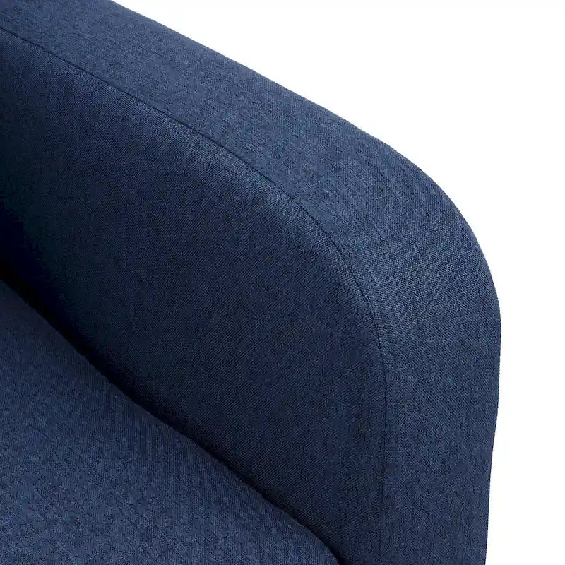 Fauteuil d'appoint capitonné – Beige / Bleu / Gris | Siège unique