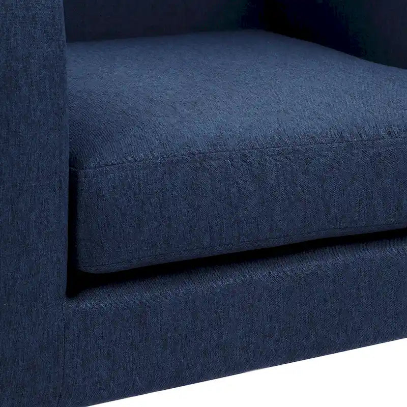Fauteuil d'appoint capitonné – Beige / Bleu / Gris | Siège unique