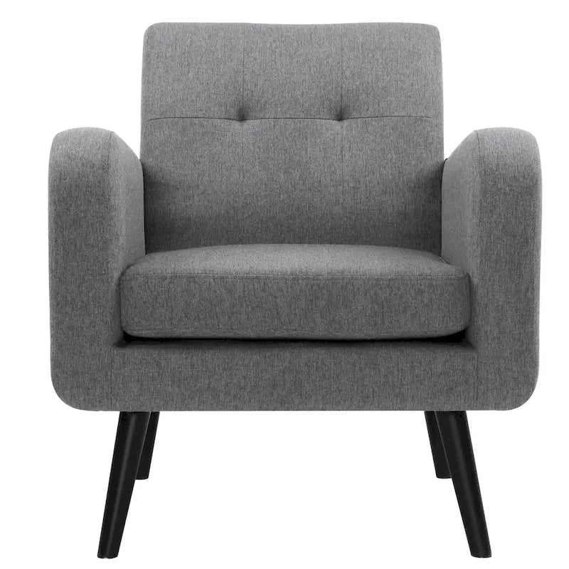 Fauteuil d'appoint capitonné – Beige / Bleu / Gris | Siège unique