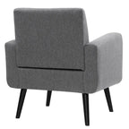 Fauteuil d'appoint capitonné – Beige / Bleu / Gris | Siège unique