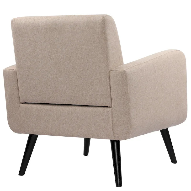 Fauteuil d'appoint capitonné – Beige / Bleu / Gris | Siège unique