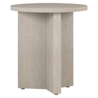 Table d'appoint ronde à base en X, 50,8 cm de large – Blanc aulne / Grain noir / Chêne gris / Brun aulne