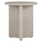 Table d'appoint ronde à base en X, 50,8 cm de large – Blanc aulne / Grain noir / Chêne gris / Brun aulne