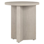 Table d'appoint ronde à base en X, 50,8 cm de large – Blanc aulne / Grain noir / Chêne gris / Brun aulne