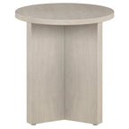 Table d'appoint ronde à base en X, 50,8 cm de large – Blanc aulne / Grain noir / Chêne gris / Brun aulne