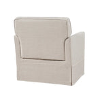 Fauteuil d'appoint déhoussable à accoudoirs droits – Ivoire / Crème / Taupe clair / Bleu clair – 1 place