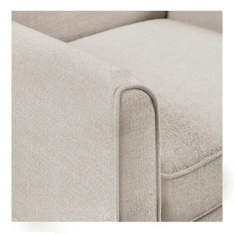 Fauteuil d'appoint déhoussable à accoudoirs droits – Ivoire / Crème / Taupe clair / Bleu clair – 1 place