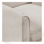 Fauteuil d'appoint déhoussable à accoudoirs droits – Ivoire / Crème / Taupe clair / Bleu clair – 1 place