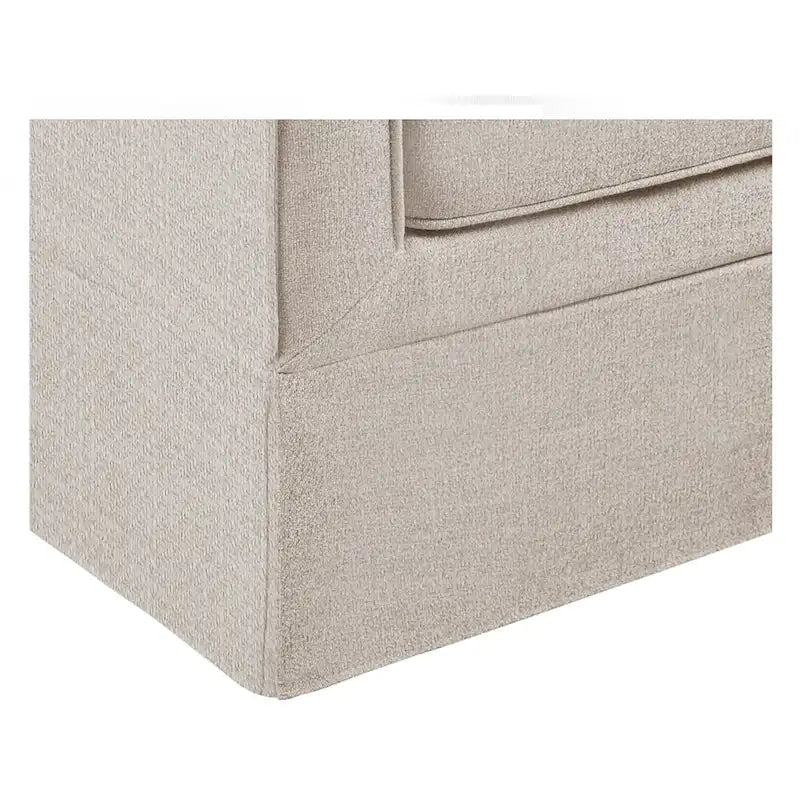 Fauteuil d'appoint déhoussable à accoudoirs droits – Ivoire / Crème / Taupe clair / Bleu clair – 1 place