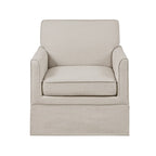 Fauteuil d'appoint déhoussable à accoudoirs droits – Ivoire / Crème / Taupe clair / Bleu clair – 1 place