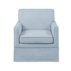 Fauteuil d'appoint déhoussable à accoudoirs droits – Ivoire / Crème / Taupe clair / Bleu clair – 1 place