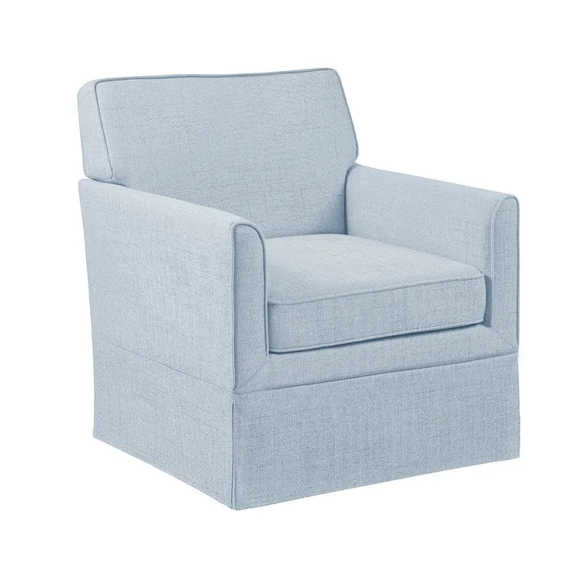Fauteuil d'appoint déhoussable à accoudoirs droits – Ivoire / Crème / Taupe clair / Bleu clair – 1 place