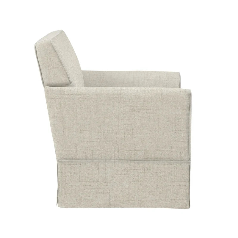 Fauteuil d'appoint déhoussable à accoudoirs droits – Ivoire / Crème / Taupe clair / Bleu clair – 1 place