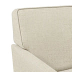 Fauteuil d'appoint déhoussable à accoudoirs droits – Ivoire / Crème / Taupe clair / Bleu clair – 1 place