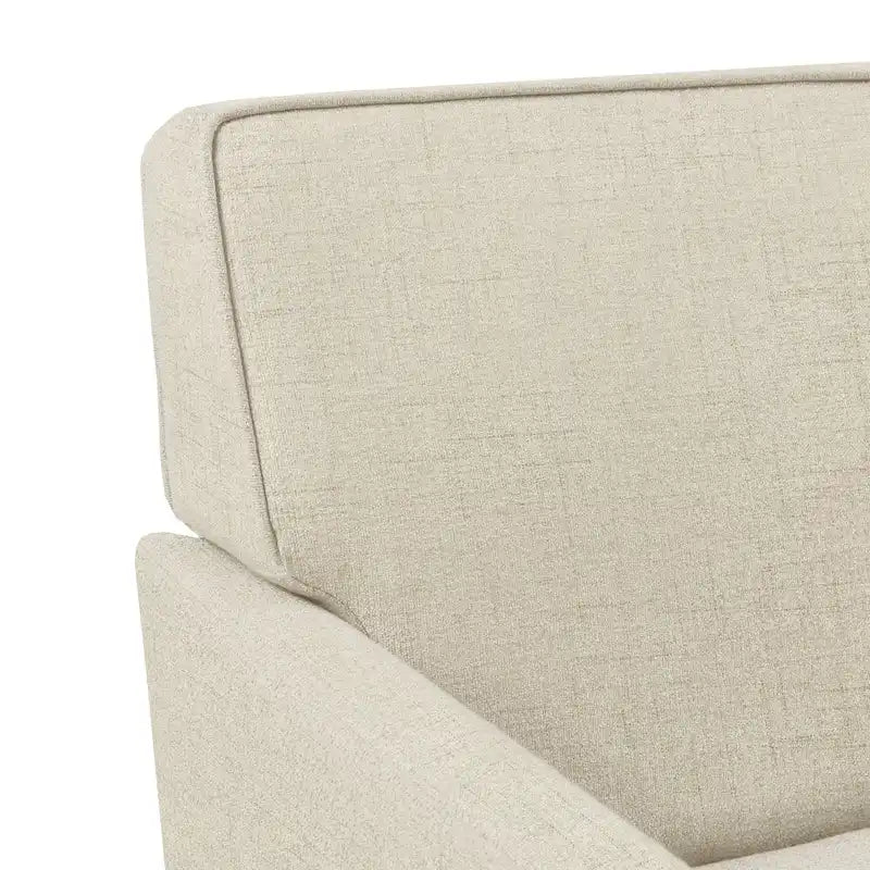 Fauteuil d'appoint déhoussable à accoudoirs droits – Ivoire / Crème / Taupe clair / Bleu clair – 1 place