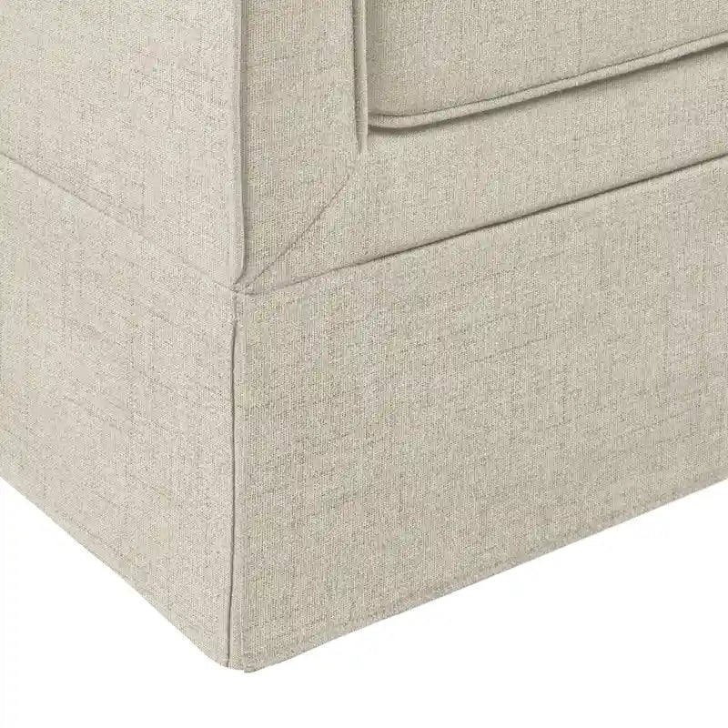 Fauteuil d'appoint déhoussable à accoudoirs droits – Ivoire / Crème / Taupe clair / Bleu clair – 1 place