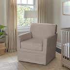 Fauteuil d'appoint déhoussable à accoudoirs droits – Ivoire / Crème / Taupe clair / Bleu clair – 1 place