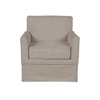 Fauteuil d'appoint déhoussable à accoudoirs droits – Ivoire / Crème / Taupe clair / Bleu clair – 1 place