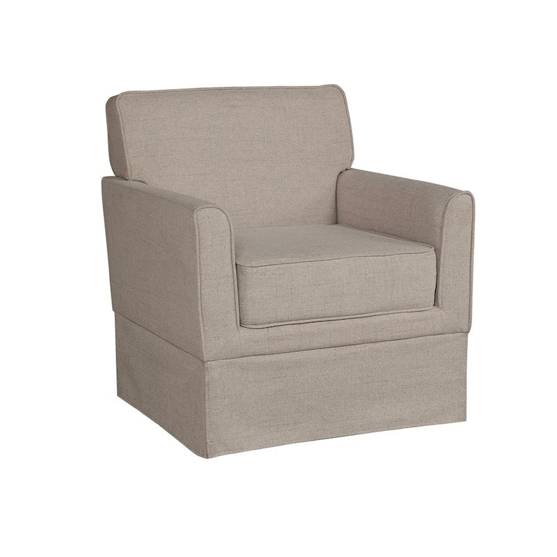 Fauteuil d'appoint déhoussable à accoudoirs droits – Ivoire / Crème / Taupe clair / Bleu clair – 1 place