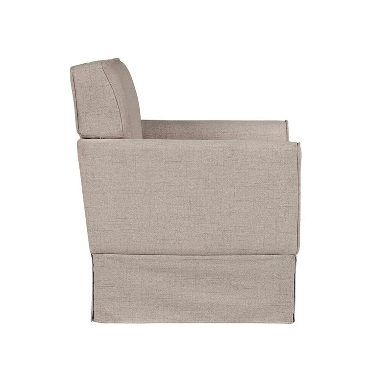 Fauteuil d'appoint déhoussable à accoudoirs droits – Ivoire / Crème / Taupe clair / Bleu clair – 1 place