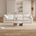 Canapé d'angle contemporain 3 places en velours blanc / anthracite / gris / kaki