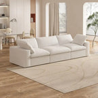 Canapé d'angle contemporain 3 places en velours blanc / anthracite / gris / kaki