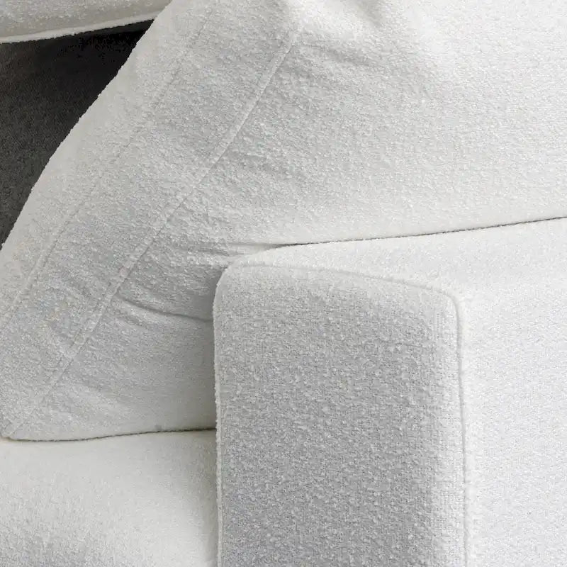 Canapé d'angle contemporain 3 places en velours blanc / anthracite / gris / kaki