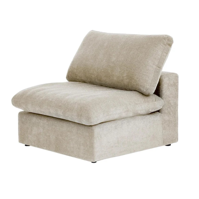 Canapé d'angle contemporain 3 places en velours blanc / anthracite / gris / kaki
