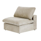 Canapé d'angle contemporain 3 places en velours blanc / anthracite / gris / kaki
