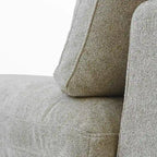 Canapé d'angle contemporain 3 places en velours blanc / anthracite / gris / kaki