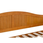 Lit de repos jumeau avec lit gigogne, bois massif, blanc / noyer / gris / caramel clair, 2 couchages