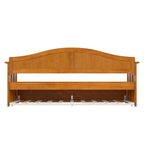 Lit de repos jumeau avec lit gigogne, bois massif, blanc / noyer / gris / caramel clair, 2 couchages