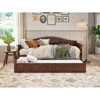 Lit de repos jumeau avec lit gigogne, bois massif, blanc / noyer / gris / caramel clair, 2 couchages