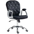 Chaise de bureau pivotante mi-dossier capitonnée en velours – Gris/Noir/Beige/Blanc/Rose, Individuelle