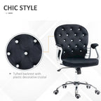 Chaise de bureau pivotante mi-dossier capitonnée en velours – Gris/Noir/Beige/Blanc/Rose, Individuelle