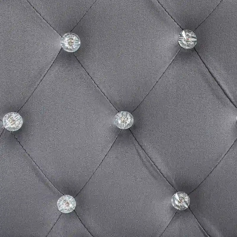 Chaise de bureau pivotante mi-dossier capitonnée en velours – Gris/Noir/Beige/Blanc/Rose, Individuelle